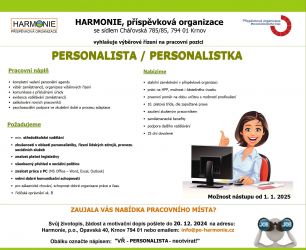 Personalista/Personalistka - UKONČENO